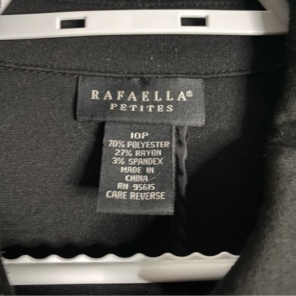 Rafaella Petites Women's Black Button Blazer Jacket - Picture 5 of 7